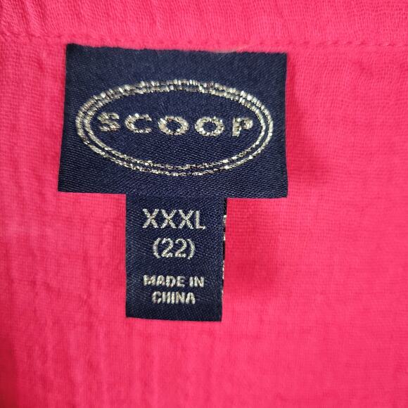 Scoop Womens Dress Sz 3XL Bright Pink 3/4 Sleeve Lace Detail Tiered Mini Belted‎ - Picture 12 of 14